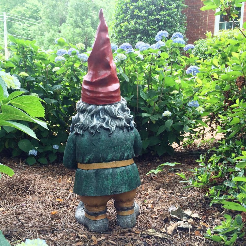 Large Old World Female Garden Gnome Statue in Red Hat