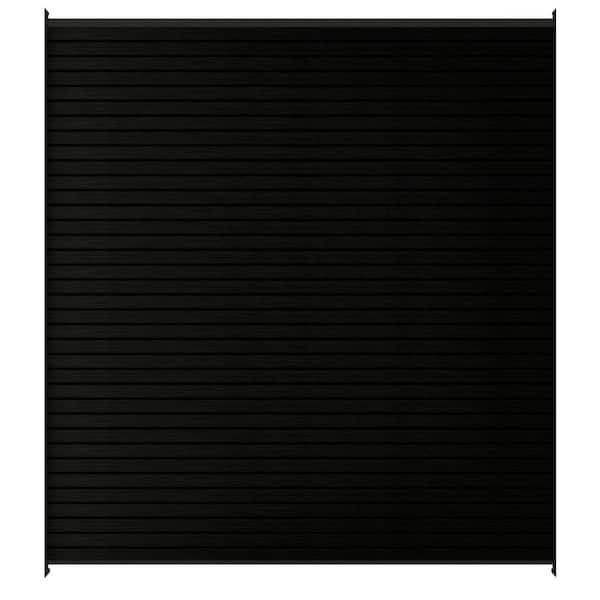 NewTechWood UltraEasy Fencing 6 ft. H x 6 ft. W Indian Ebony Wood Plastic Composite Horizontal Fence Section with Black Frame