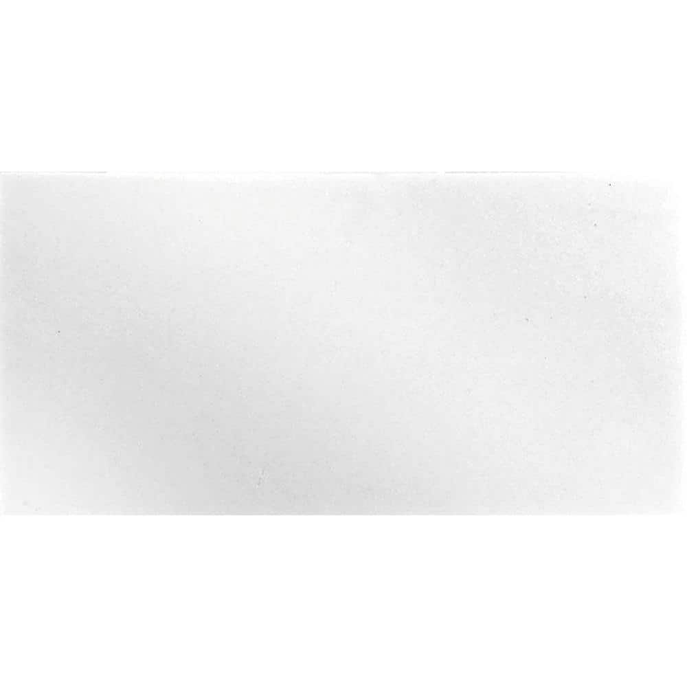White Honed Marble Look 12" x 24" Wall and Floor Tile