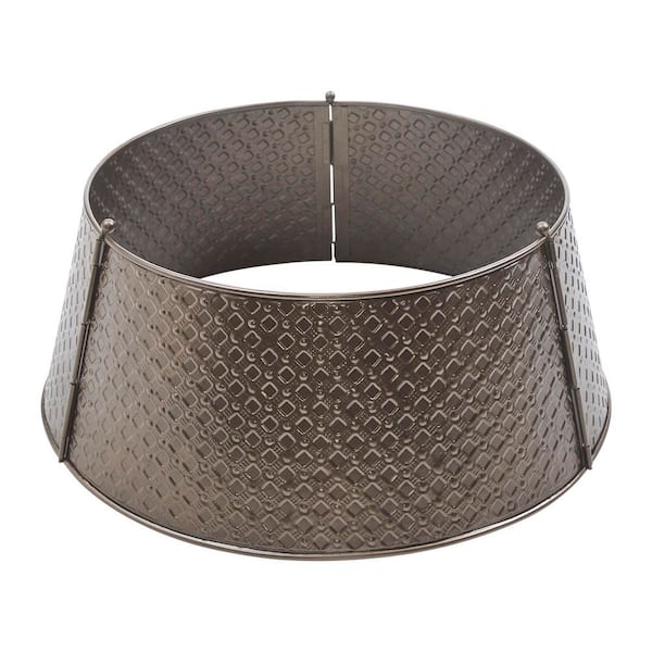 Lattice 20 in. D Bronze Metal Tree Collar