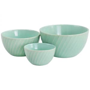 Everyday 3-Piece Stoneware Mini Mixing Bowl Set in Mint