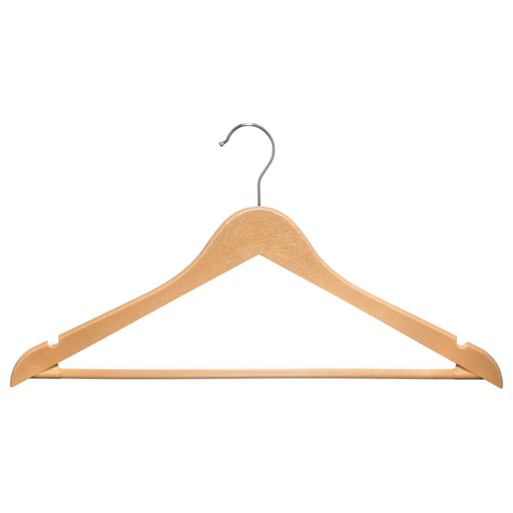 USTECH Natural Recycled Wood and Plastic Suit Hangers 20-Pack, Natrual