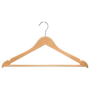 Natural Recycled Wood and Plastic Suit Hangers 20-Pack