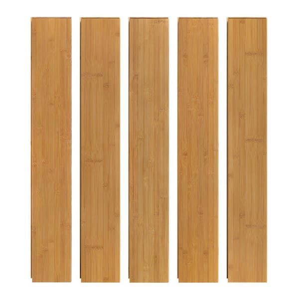 Honey 5.11 in. W x 40.15 in. L x 0.6 in. T Prefinished Click-Lock Solid Bamboo Flooring (20 sq. ft. /Case)