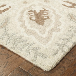 Caiden Sand/Ash 8 ft. x 10 ft. Oriental Area Rug