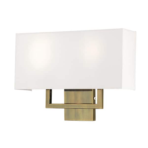 Pierson 16 in 2 Light Antique Brass Finish ADA Wall Sconce