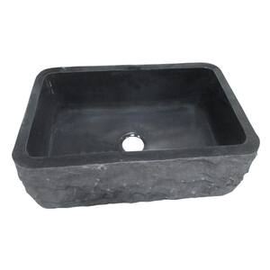 Birgitta Farmhouse Apron Front Granite Composite 36 in. Single Bowl Kitchen Sink in Polished Black