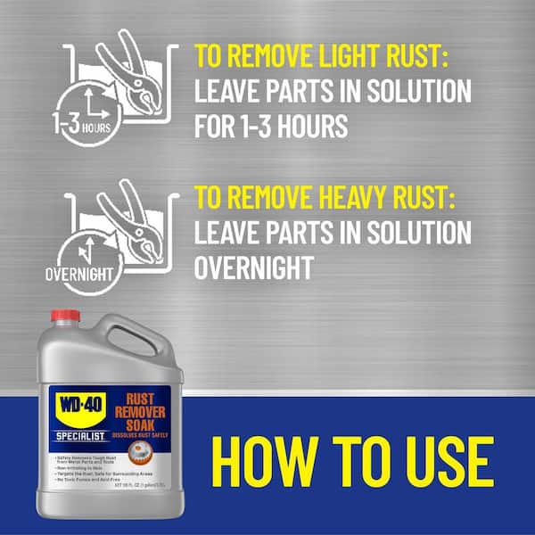 WD-40 SPECIALIST - 1 Gal. Rust Remover Soak, Dissolves Rust Safely, Biodegradable
