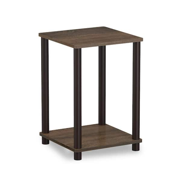 Furinno Turn N Tube Walnut/Brown Simple End Table