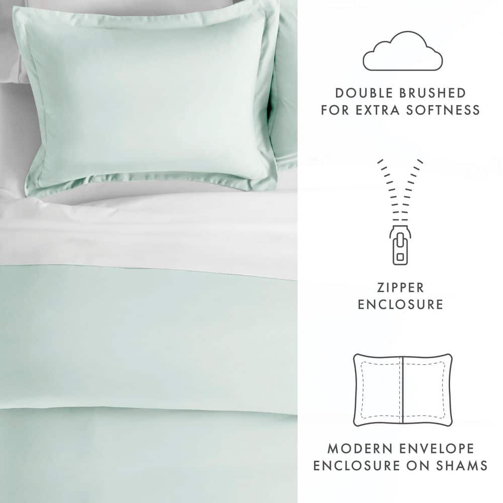 Mint Full/Queen Ultra Soft Microfiber Duvet Cover Set