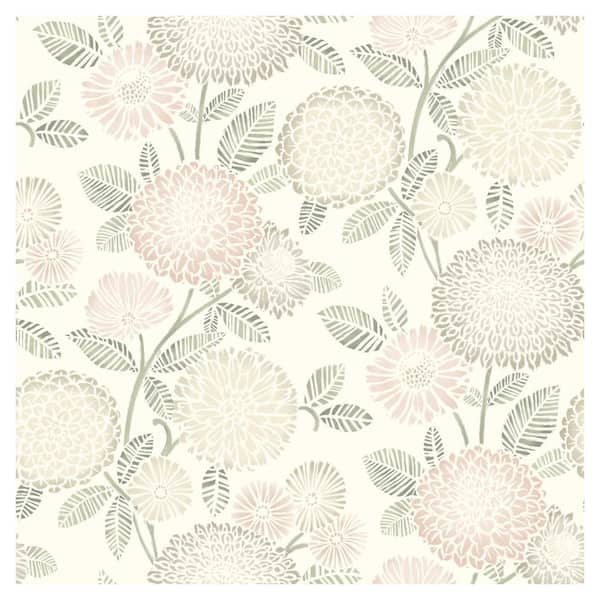 Chesapeake Zalipie Floral Trail Pink Prepasted Non Woven Wallpaper