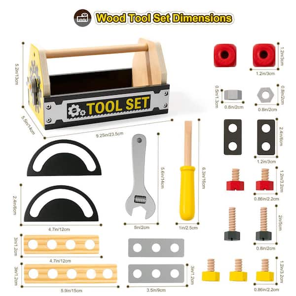 THE HOME DEPOT 10 Piece Wood Set Real Tools For Kids Damage to Box $75.00 -  PicClick