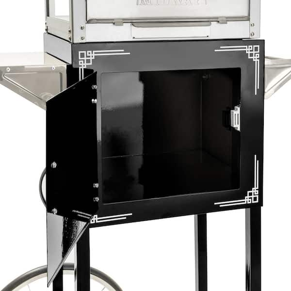 Olde Midway Movie Theater-Style Popcorn Machine Popper with Cart and 10 oz  Kettle, Black