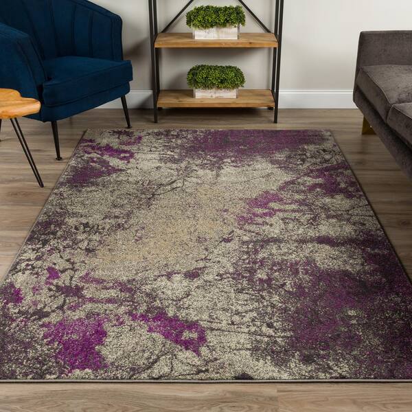 Addison Rugs Bach 60 Abstract Orchid 5 Ft 3 In X 7 Ft 7 In Area Rug Hdbh60or5x8