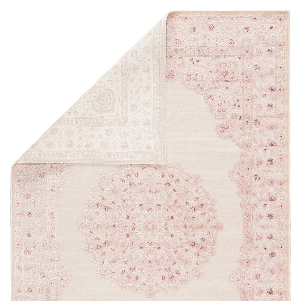 Gray Medallion Tufted Rectangular Wool-Chenille Blend Rug