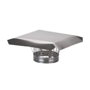 6 in. Round Clamp-On Single Flue Liner Chimney Cap in Stainless Steel