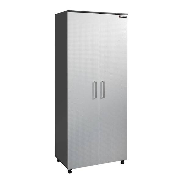 BLACK+DECKER 5-Shelf Laminate Storage Cabinet with Leg Levelers in Charcoal Stipple