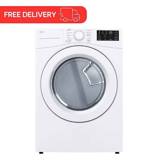 7.4 cu. ft. Vented Stackable Electric Dryer in White with Sensor Dry Technology