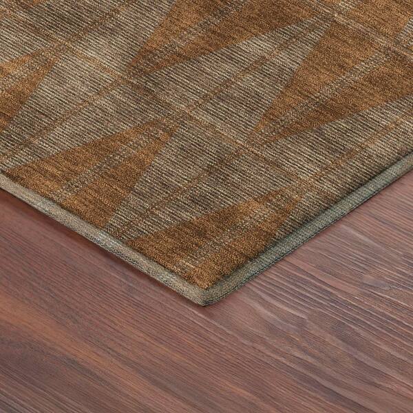 Mayfield Premium Machine Washable Abstract AMF2415 Paprika 9 ft. x 12 ft. Area Rug