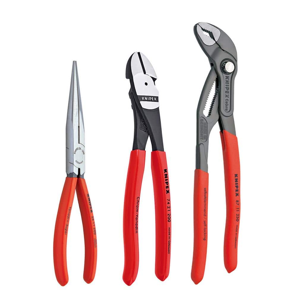 KNIPEX Universal Pliers Set with Cobra Pliers (3-Piece) 00 20 08 US2 The  Home Depot
