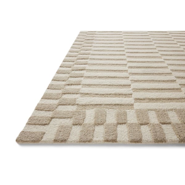 Chris Loves Julia x Loloi Bradley Ivory / Beige 7 ft. - 9 in. x 9 ft. - 9 in. Area Rug