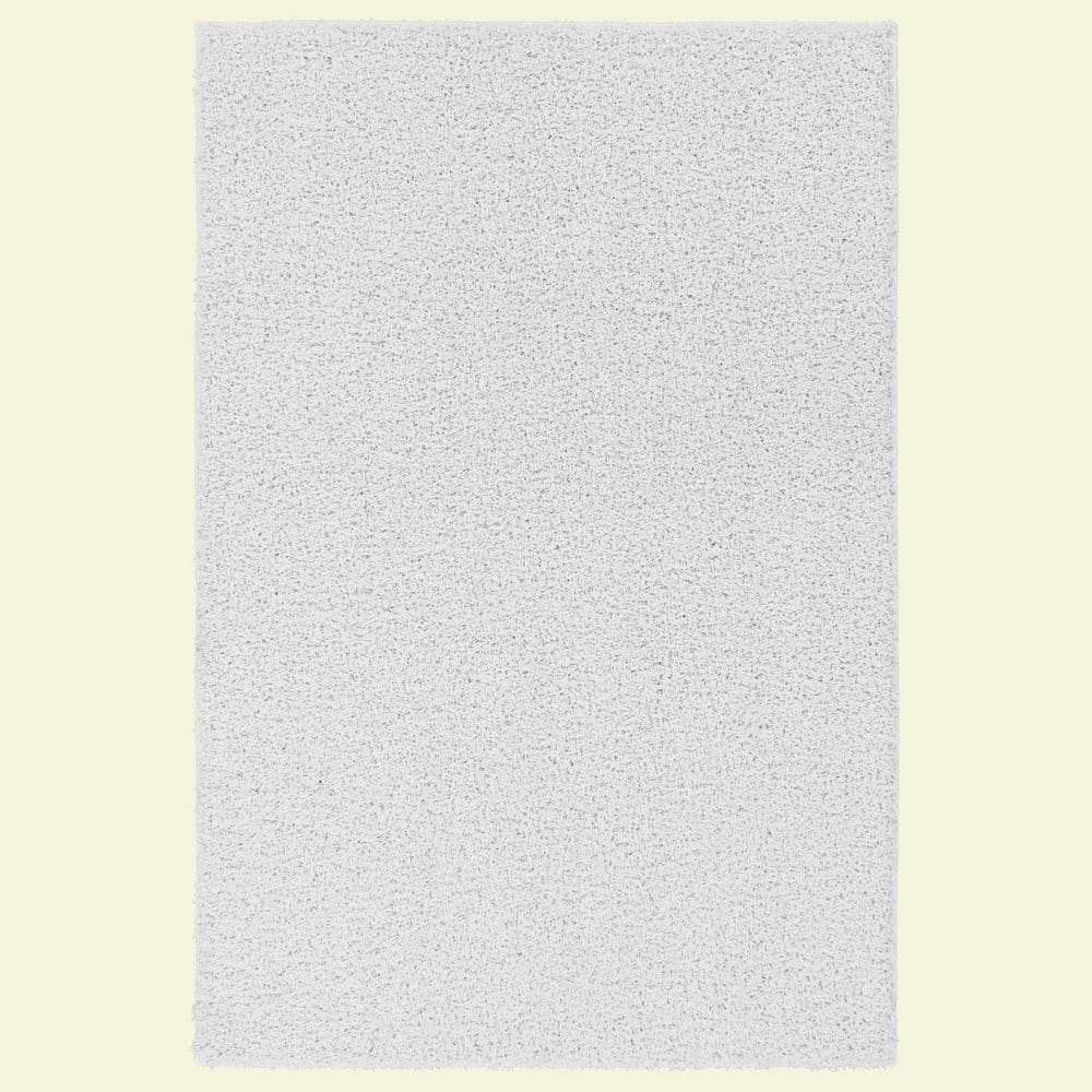 Luxurious White Shag 5' x 7' Rectangular Area Rug with Non-Slip Backing
