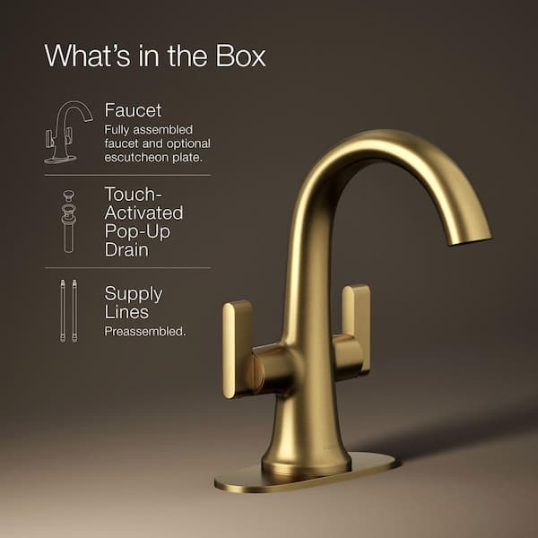 KOHLER Setra Single Hole 2-Handle Monoblock Bathroom Faucet in