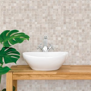Mosaic Tiles Neutral Peel and Stick Wallpaper (Covers 56 sq. ft.)