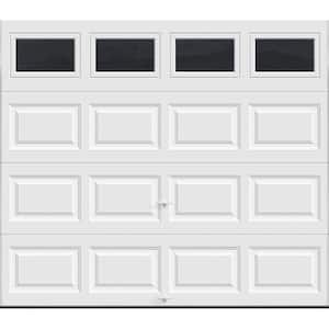 Classic Collection 9 ft. x 7 ft. Intellicore R12.9 Insulated White Garage Door with Insulated Windows