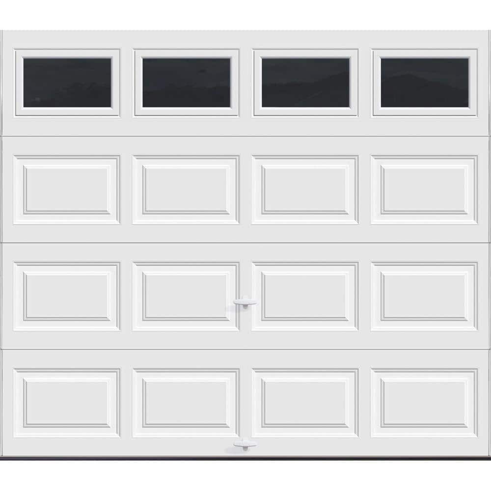 Clopay Classic Collection Insulated White Garage Door with Plain Window  2050_WH_Plain The Home Depot