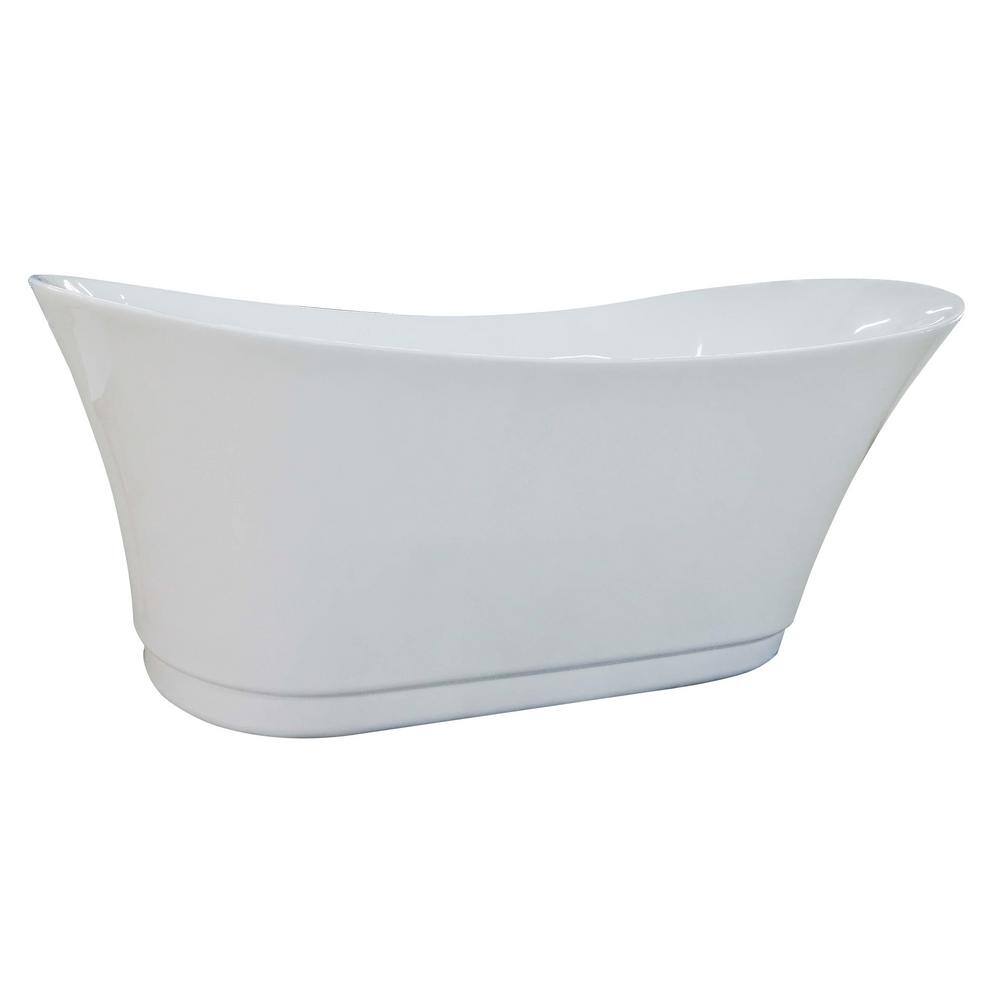 69'' White Acrylic Freestanding Air Bubble Bathtub