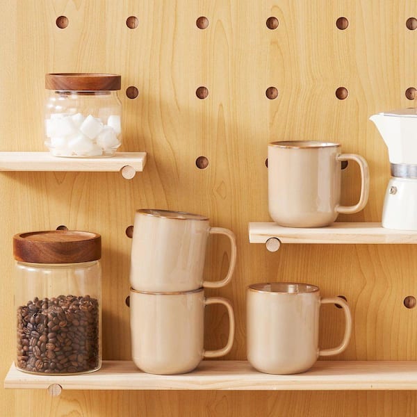 vancasso 12 oz. Brown Stoneware Mugs (Set of 4) Tea Cups with Handle Coffee  Mug Drinkware Set Microwave and Dishwasher Safe VC-PLA-SMBN-4XBZ-FC - The  Home Depot
