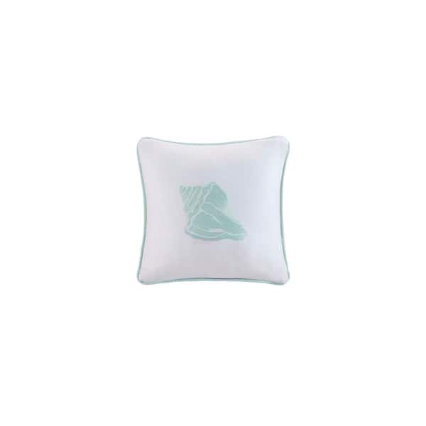 Coastline Ivory 16 in. X 16 in. Square Throw Pillow