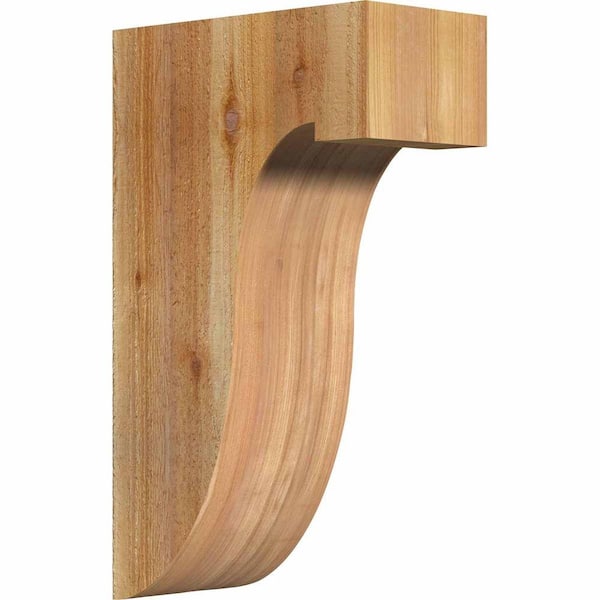 Ekena Millwork 6 in. x 12 in. x 20 in. Western Red Cedar Del Monte Rough Sawn Corbel