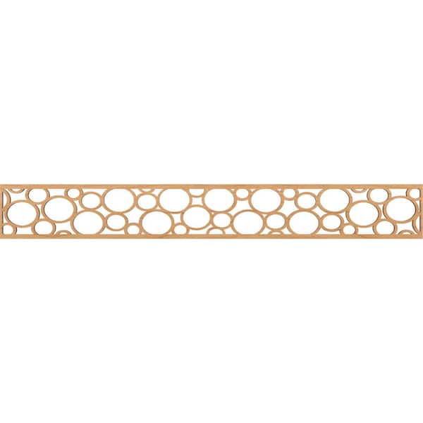 Ekena Millwork Hemingway Fretwork 0.375 in. D x 46.5 in. W x 6 in. L Maple Wood Panel Moulding