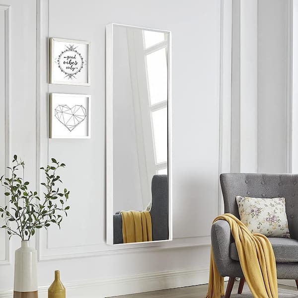 White full deals length wall mirror