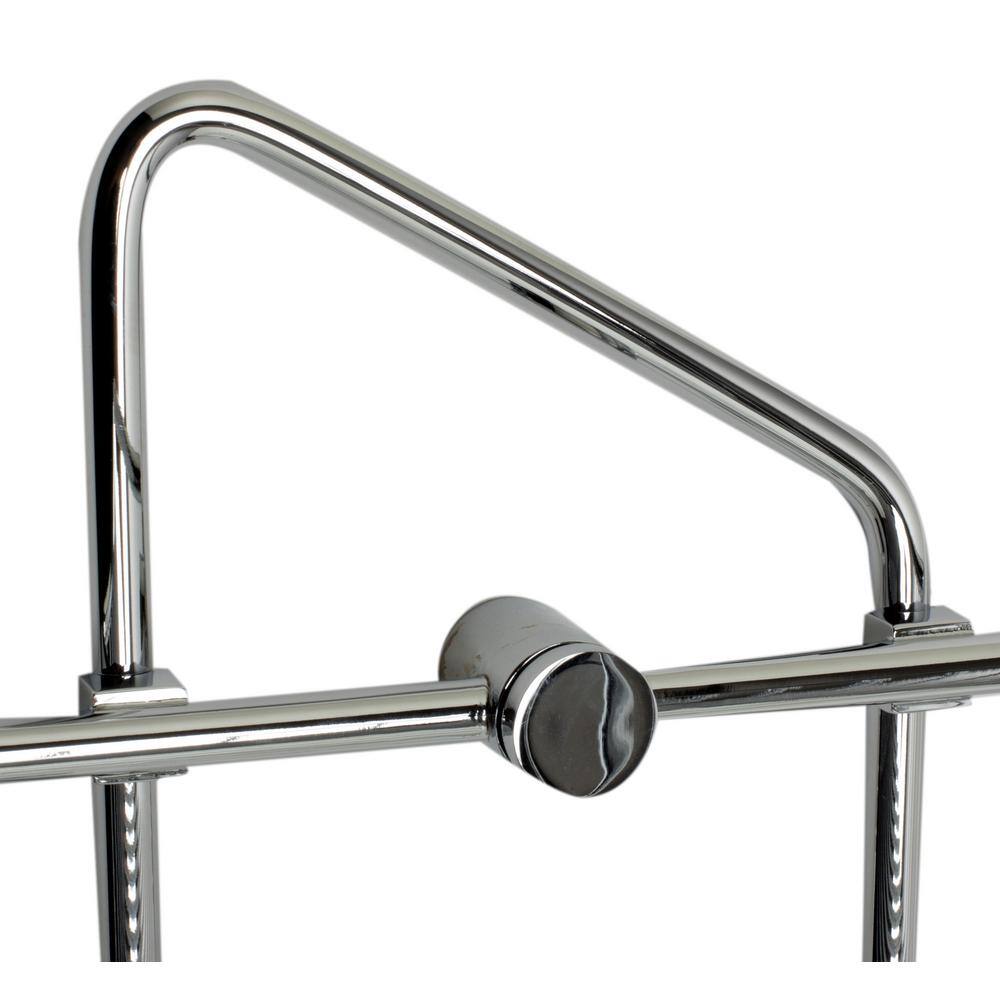 Polished Chrome Corner Mounted Double Basket Shower Shelf