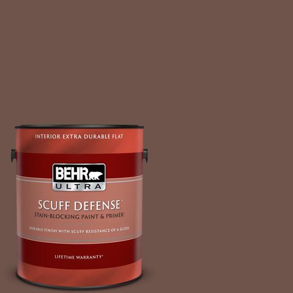 BEHR ULTRA 1 gal. #N150-6 Coffee Beans Extra Durable Flat Interior Paint & Primer