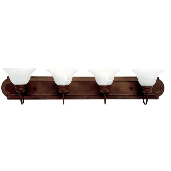 Unbranded Monica 4-Light Dark Brown Bath Vanity Light