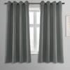 Exclusive Fabrics & Furnishings Neutral Grey Rod Pocket Room Darkening Curtain - 50 in. W x 63 in. L (1 Panel) BOCH-174402-63-GR