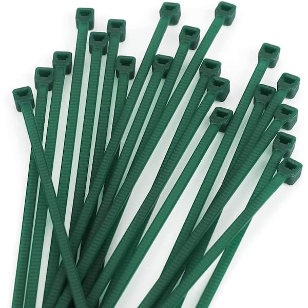 4 in. Premium Plastic Green Welded Wire Nylon Ties for Patio Garden (100-Pack)