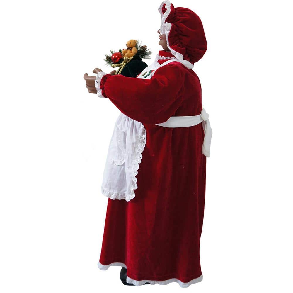 3-Ft. Red and White Animated Mrs. Claus with Apron