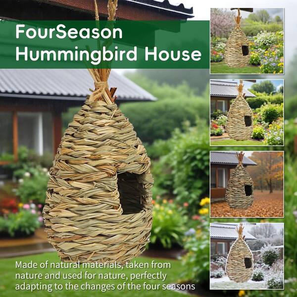 Hand-woven Hummingbird House Hummingbird House Nes... - Grandado