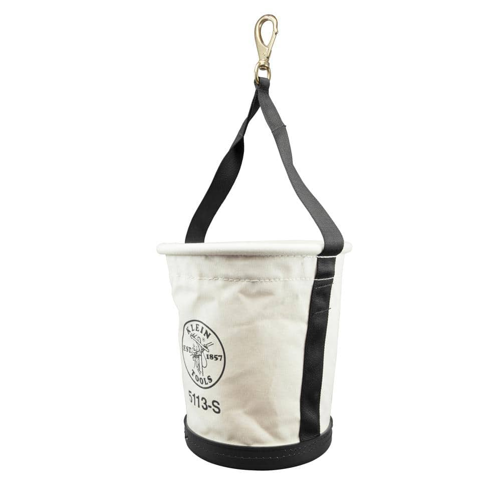 Klein Tools Canvas Bucket, All-Purpose with Swivel Snap and Drain