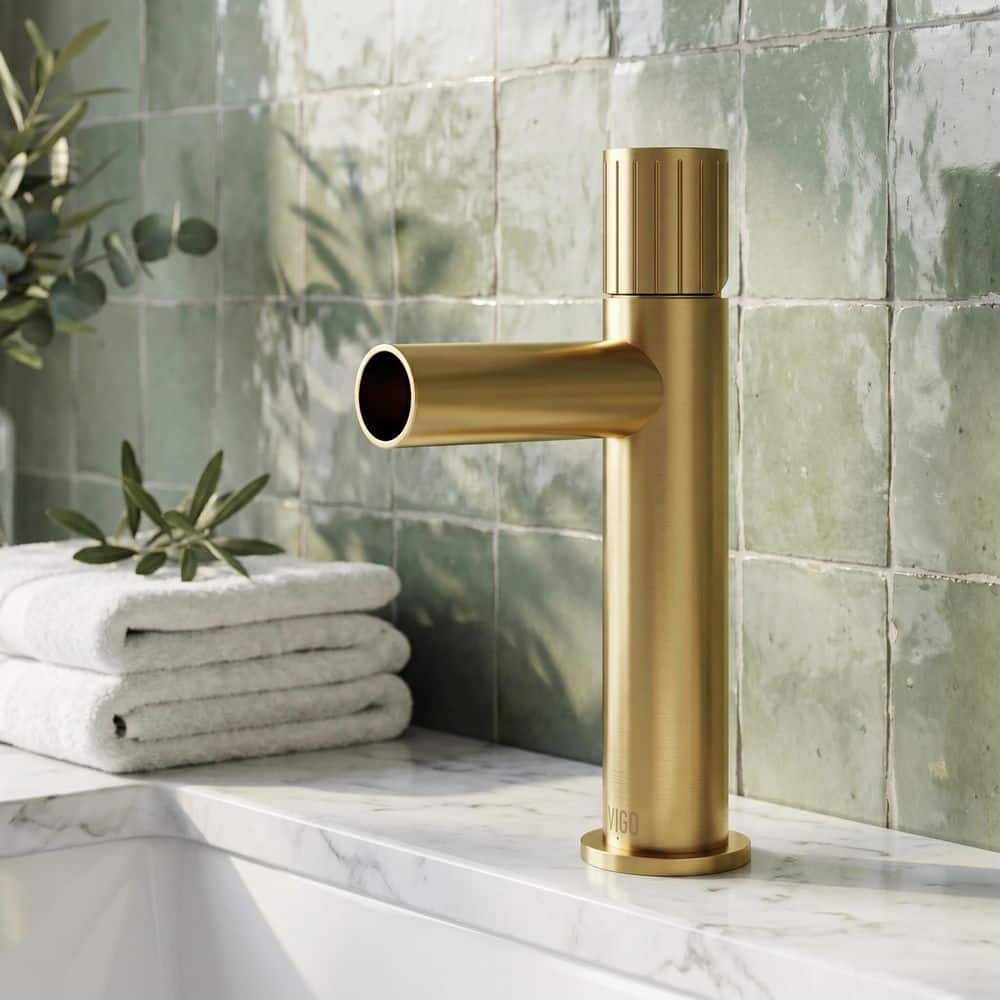 VIGO Ashford Single Handle Single-Hole Bathroom Faucet in Matte