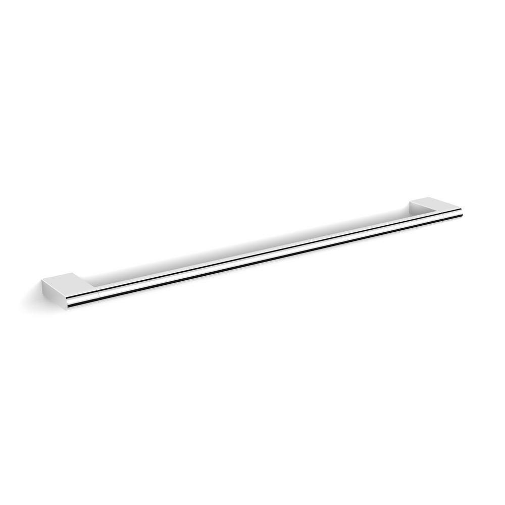 Ice 24-Inch Polished Chrome Wall Mounted Towel Bar
