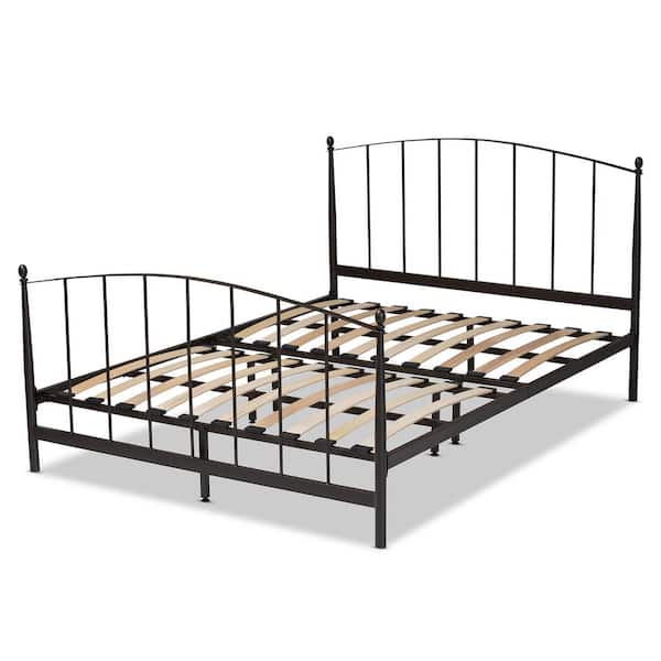 Lana Black Bronze Queen Platform Bed