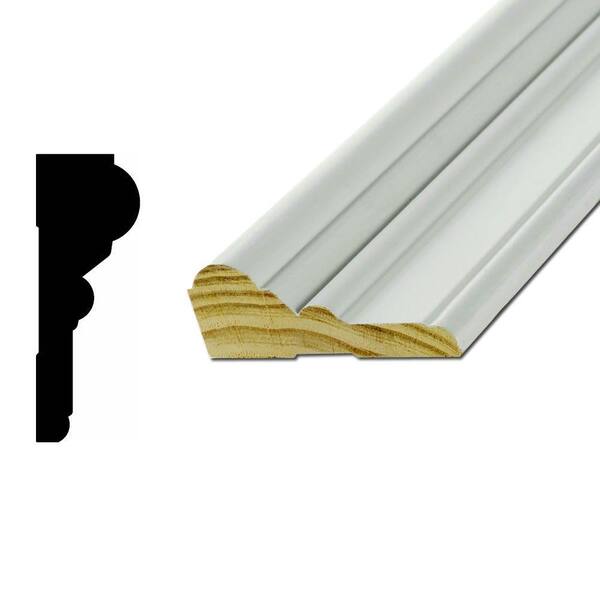 American Wood Moulding AMH 56 1-1/4 in. x 3-1/2 in. x 96 in. Pine Primed Finger-Jointed Casing Moulding