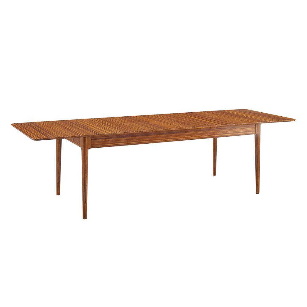 Erikka Solid Bamboo Extendable Dining Table in Amber