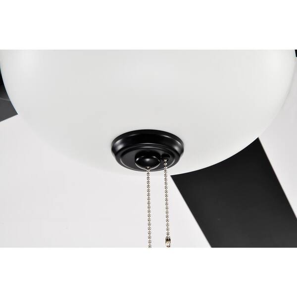 Edvivi 52 in. Indoor Matte Black 5-Blade Reversible Ceiling